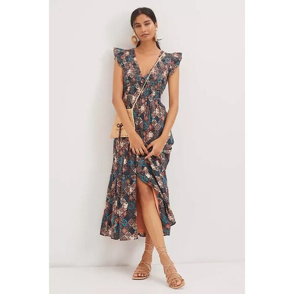 NWOT Anthropologie The Peregrine Midi Dress XS